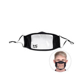 Black Color Reusable Soft Cotton Mask with Clear View Panel - Pacific Link Inc